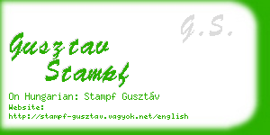 gusztav stampf business card